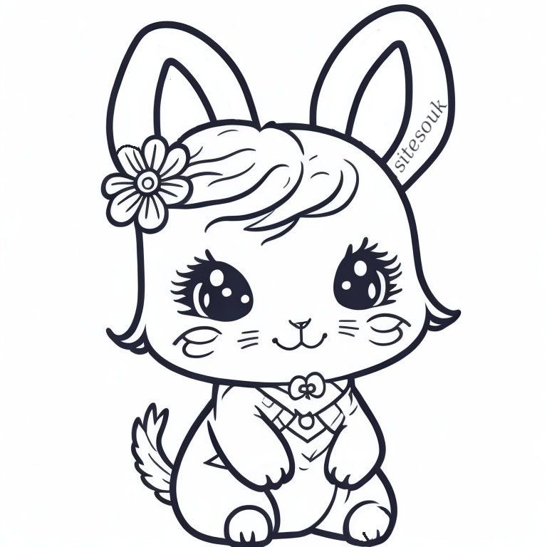 Free download Easter bunny coloring page