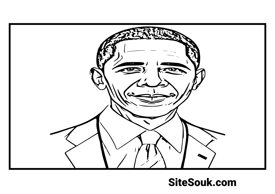 President Barack Obama Coloring Page