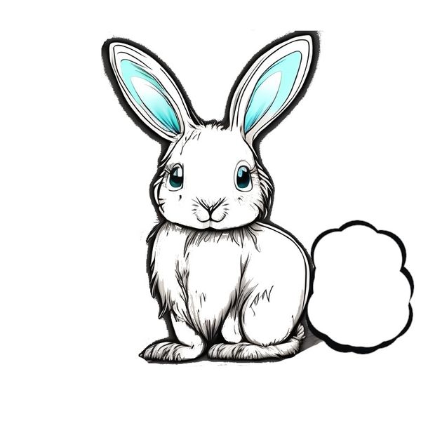 Coloring Page of Cute Bunny