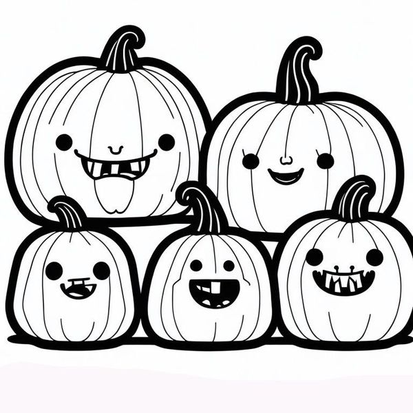 Halloween- family of pumpkins