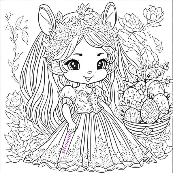 Bunny Princess Fantasia: Coloring the Whimsical Easter Royalty