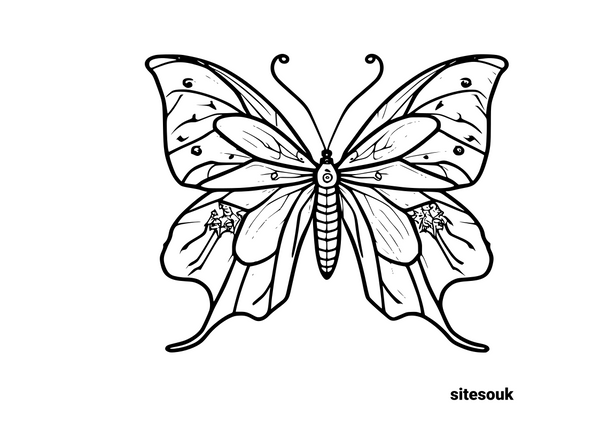 Coloring Book of Cute Butterflies